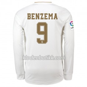 Real Madrid Karim Benzema 9 Hjemme Fotballdrakt 2019-2020 Langermet
